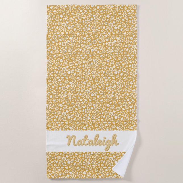 Serviette De Plage Coucher de soleil Ditzy Floral (Devant)