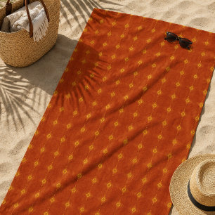 Serviette De Plage Coucher de soleil en terre cuite