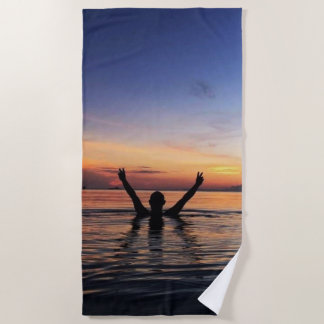 Serviette De Plage Coucher de soleil exubérant Leyte Philippines 