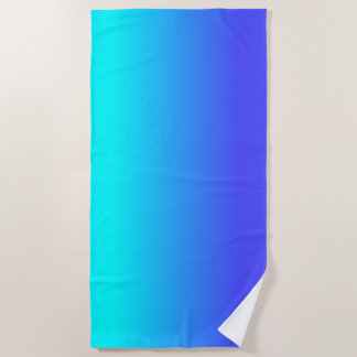 Serviette De Plage Couleur au néon bleue et lumineuse au néon F