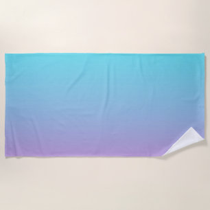 Serviette De Plage Couleurs de sirène dégradé rose pourpre aquombre