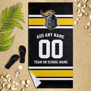 Serviette De Plage Couleurs d'équipe et mascotte personnalisées