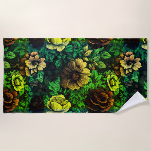 Serviette De Plage Couleurs uniques Vintage imprimé floral