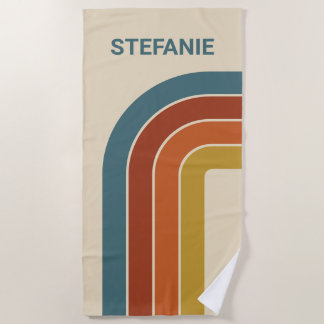 Serviette De Plage Courbe les années 70 rétro