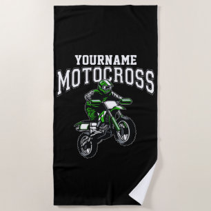 Serviette De Plage Course Motocross Dirt Bike Rider personnalisée