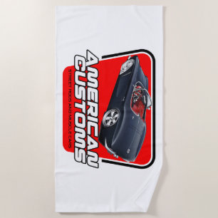 Serviette De Plage Coutumes américaines Corvette