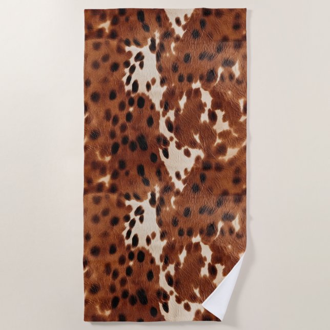Serviette De Plage Cowboy noir Brown occidental (Devant)
