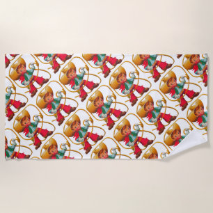 Serviette De Plage Cowboy Retro Boy Child Cute Western
