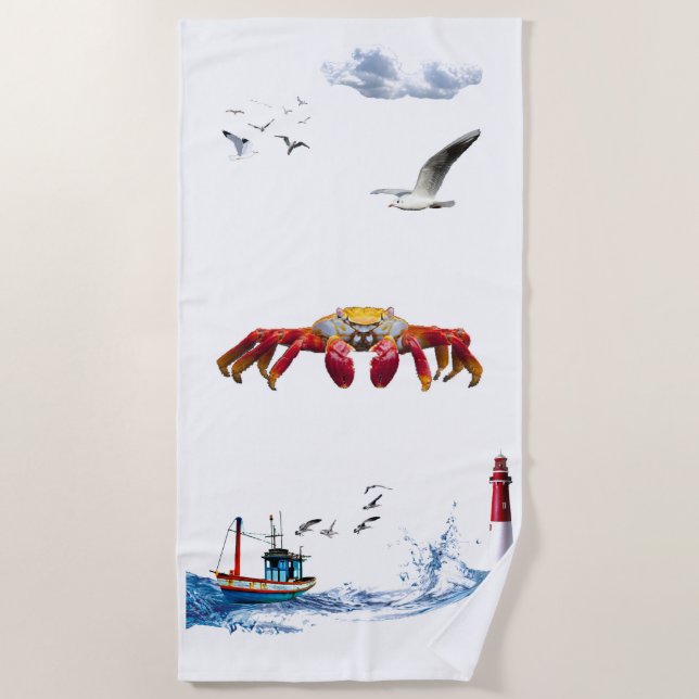Serviette De Plage Crabe (Devant)