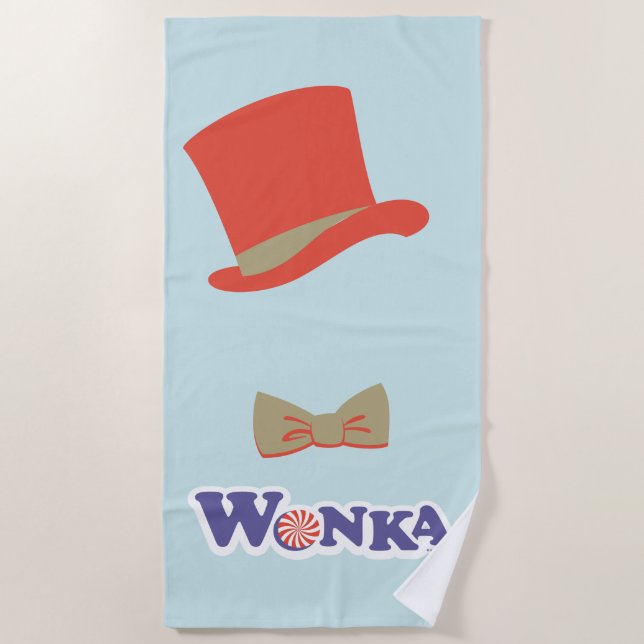 Serviette De Plage Cravate Wonka Top Hat & Bow (Devant)