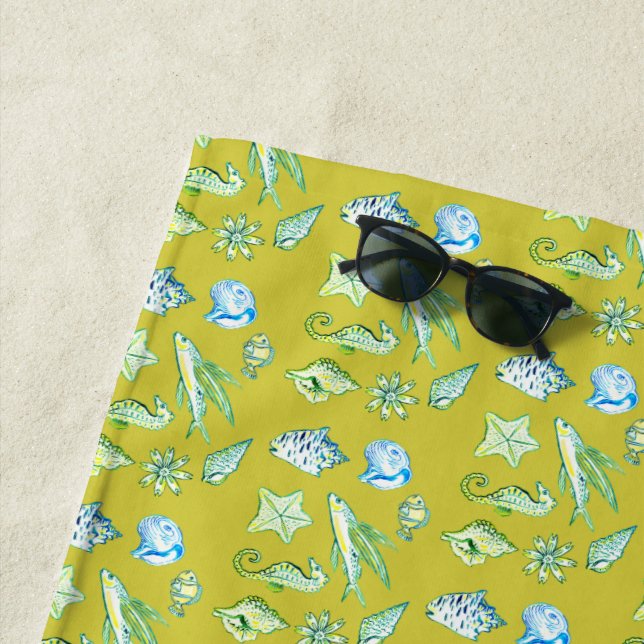 Serviette De Plage Créatures océaniques (En situation)