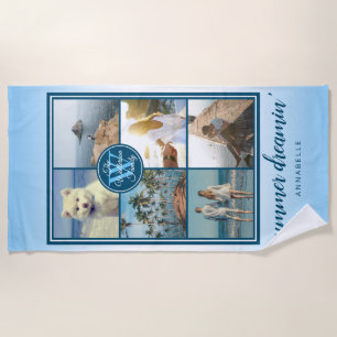 Serviette De Plage Créez votre propre collection de photos d'été sur