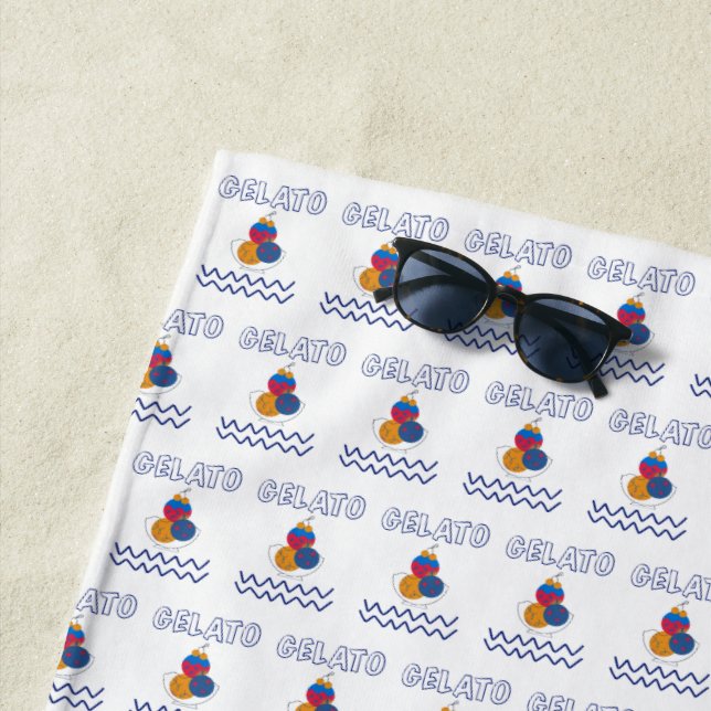 Serviette De Plage crème glacée (En situation)