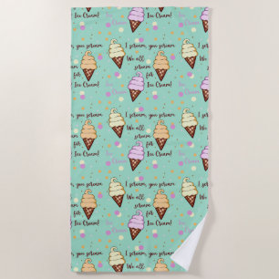Serviette De Plage Crème glacée