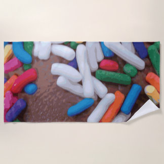 Serviette De Plage Crème glacée au chocolat foncé avec arrosage arc-e