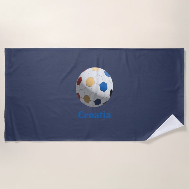 Serviette De Plage Croatia Soccer (Devant)