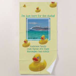 Serviette De Plage Croisière famille de canards croisières