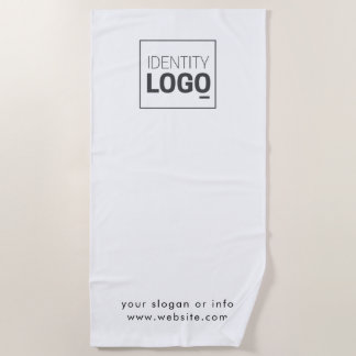 Serviette De Plage Custom Corporate Business Logo Black Chocolate Fav
