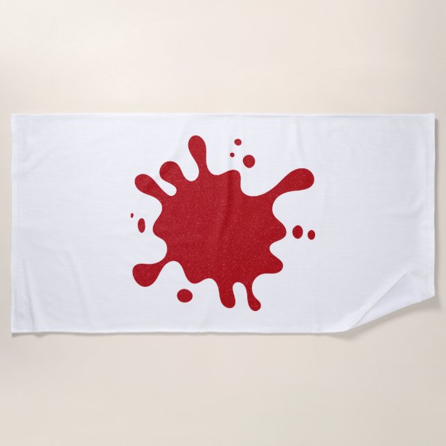 Serviette De Plage Custom Tomato Red Splash Graphic Beach Towel (Devant)