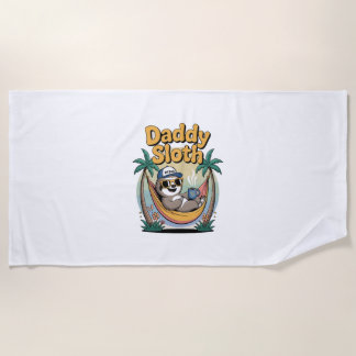 Serviette De Plage Cut Daddy Sloth Père