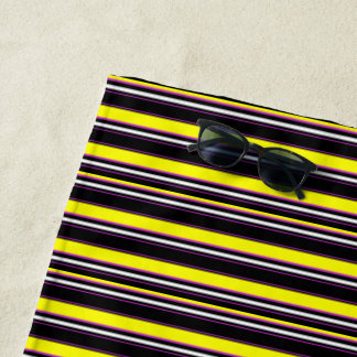 Serviette De Plage Cute black yellow stripes
