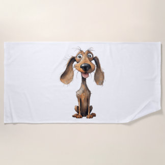 Serviette De Plage Cute Cartoon Dog Breed Art Collection 