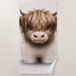 Serviette De Plage Cute Highlands Scottish Cow