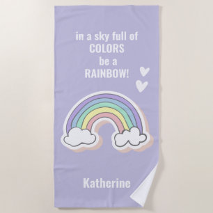 Serviette De Plage Cute Inspirational Rainbow Citation Kids Beach Tow