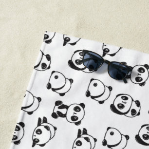Serviette De Plage Cute Pandas Motif