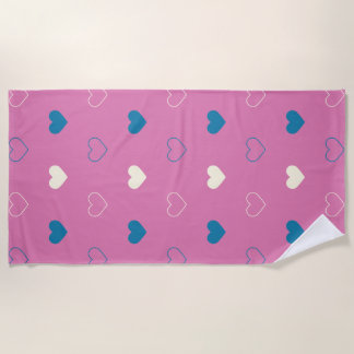 Serviette De Plage Cute Simple Heart Pattern