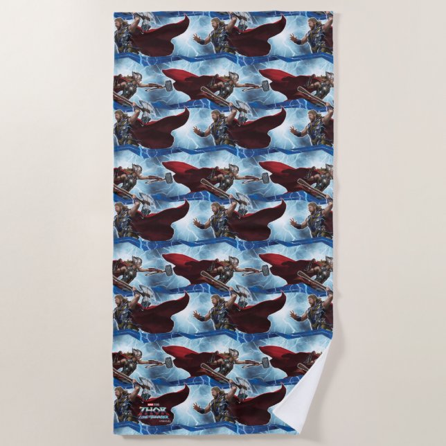 Serviette De Plage Cuve électrique et Motif puissant (Devant)
