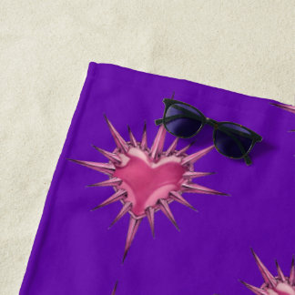 Serviette de plage Cybersigilisme Cœur Barbelé Ros