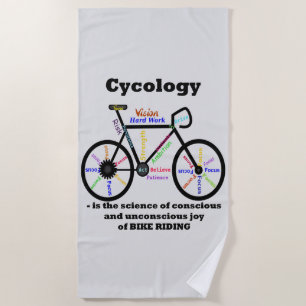Serviette De Plage Cycologie la science de la joie du vélo équitation