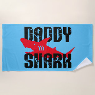 Serviette De Plage Daddy Shark Worn Graphic