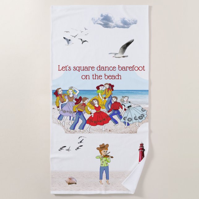 Serviette De Plage Danse carrée (Devant)
