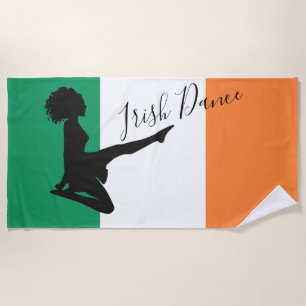 Serviette De Plage Danseur irlandais et Drapeau irlandais Soft Shoe D