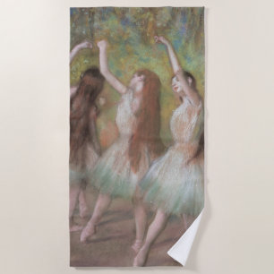 Serviette De Plage Danseurs verts par Edgar Degas, Ballet Art Vintage