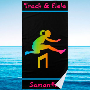 Serviette de plage d'athlétisme féminin