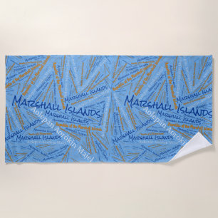Serviette De Plage Dazzling Îles Marshall couleurs drapeau patriotiqu