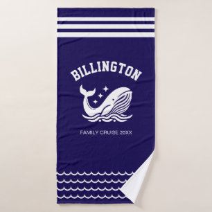 Serviette de plage de bateau de croisière amusant