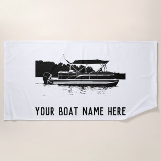 Serviette de plage de bateau Pontoon personnalisée