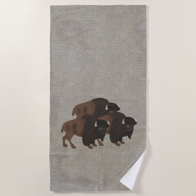 Serviette de plage de Bison (Devant)