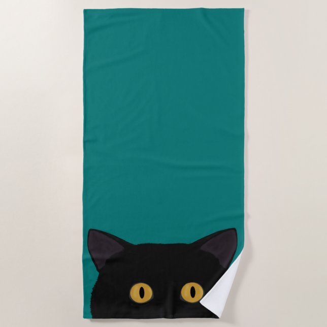 Serviette de plage de Black Cat (Devant)