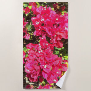 Serviette de plage de Bougainvilliers fleurie