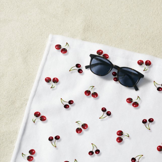 Serviette de plage de Cherries (En situation)