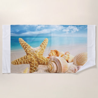 Serviette de plage de coquillages