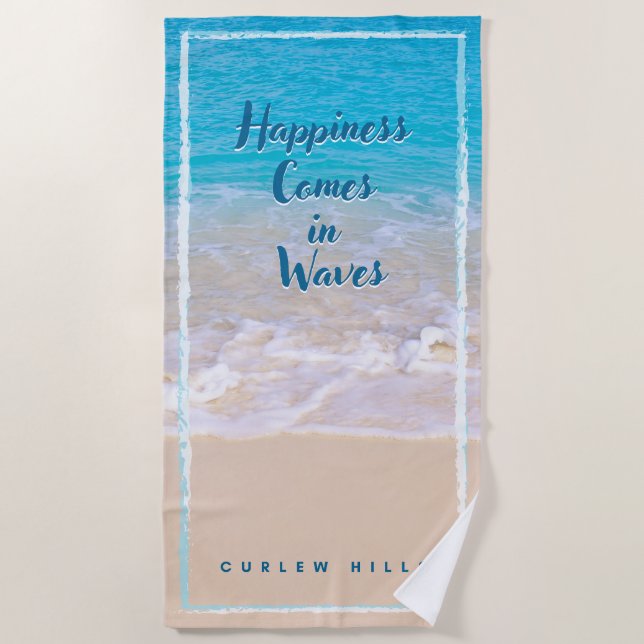Serviette de plage de Courlew Waves (Devant)