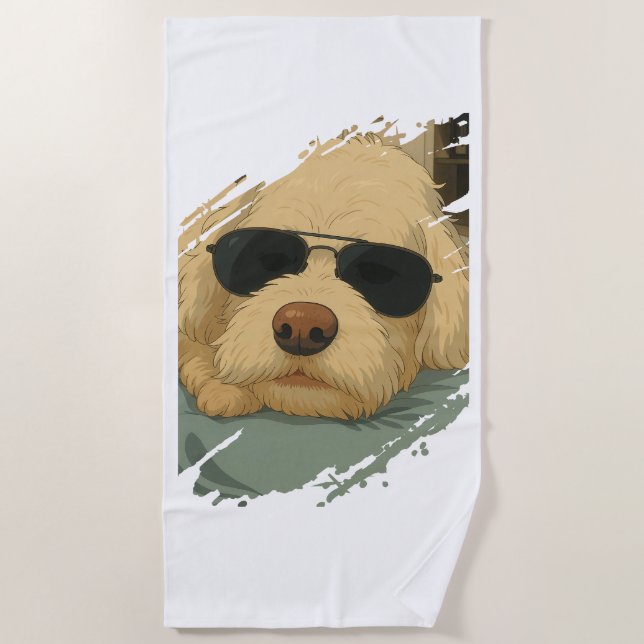 Serviette de plage de Dog Max (Devant)