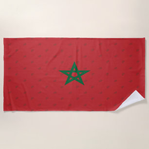 Serviette de plage de drapeau du Maroc