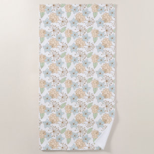 serviette de plage de fleurs de printemps